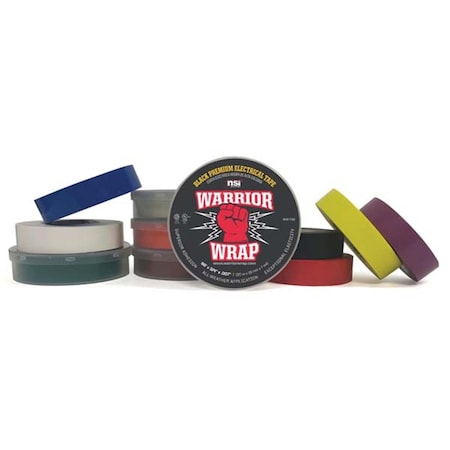 Nsi 7 m Warrior Wrap General Vinyl Electrical Tape, White NS601082